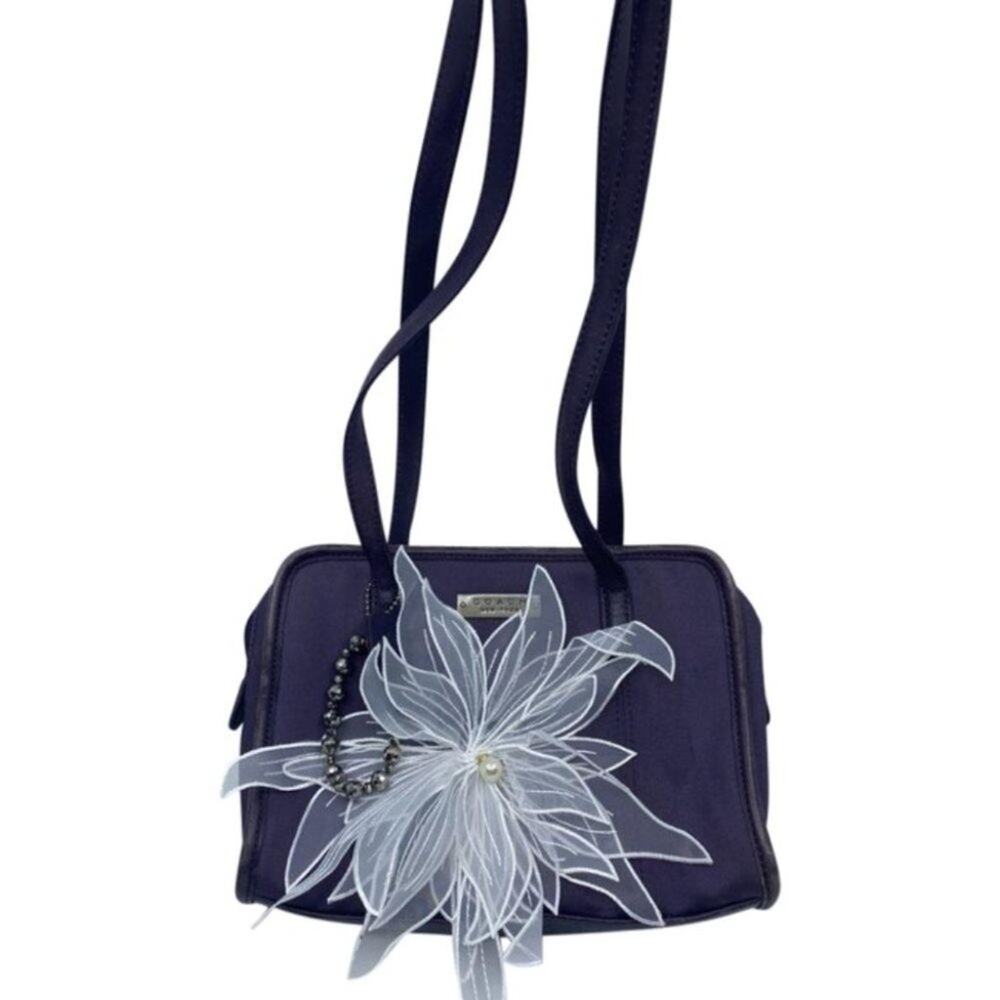 Coach Handbag Purple Customized with Applique